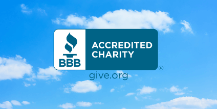 blue sky and logo 